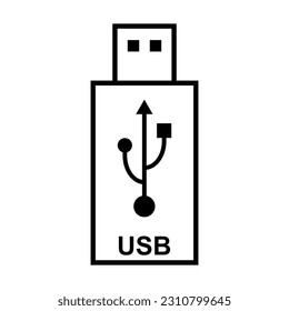USB icon technology, connect device sign, electronic portable symbol ,vector illustration media .