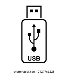 USB-Icon-Technologie, Gerätezeichen anschließen, elektronisches tragbares Symbol , Vektor-Illustrationsmedien .