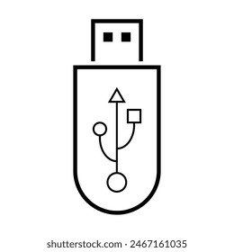 USB icon technology, connect device sign, electronic portable symbol ,vector illustration media .