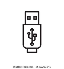 USB icon Thin line art collection