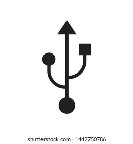 Usb icon in trendy flat style design. Vector graphic illustration. Suitable for website design, logo, app, and ui. EPS 10.