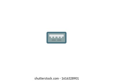  Usb icon in trendy flat style isolated on white background vector illustration