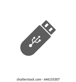 USB icon in trendy flat style isolated on white background. Symbol for your web site design, logo, app, UI. Vector illustration, EPS