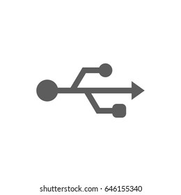 USB icon in trendy flat style isolated on white background. Symbol for your web site design, logo, app, UI. Vector illustration, EPS