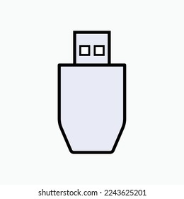 USB Icon. Universal Serial Bus.  