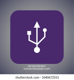 usb icon - vector