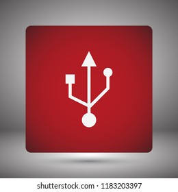 usb icon - vector