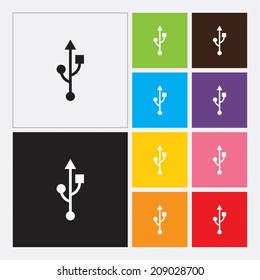 USB icon - Vector