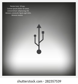 usb icon - vector