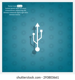 usb icon - vector