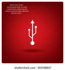 usb icon - vector