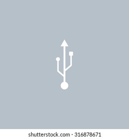 usb icon - vector