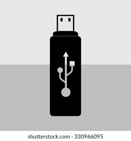 usb icon - vector