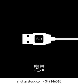 Usb icon vector 