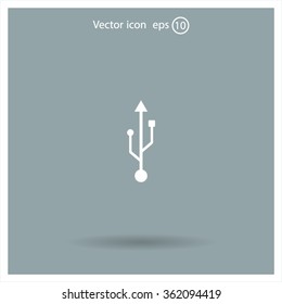 usb icon - vector