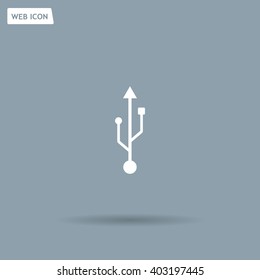 usb icon - vector