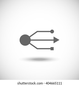 Usb icon, vector