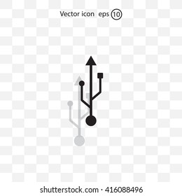usb icon - vector
