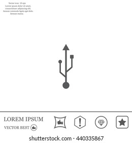 usb icon - vector
