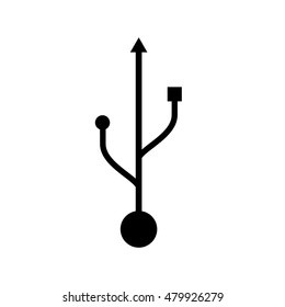usb icon - vector