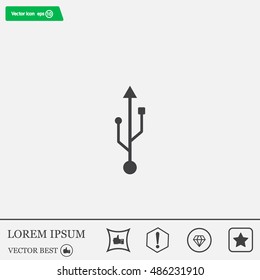usb icon - vector