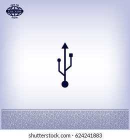 usb icon - vector