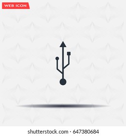usb icon - vector