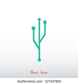 USB icon, vector best flat icon, EPS