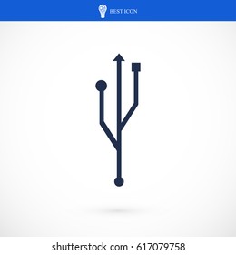 USB icon, vector best flat icon, EPS