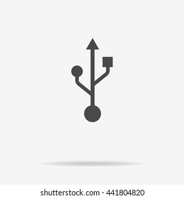 Usb icon. Vector concept illustration for design.