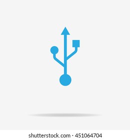 Usb icon. Vector concept illustration for design.