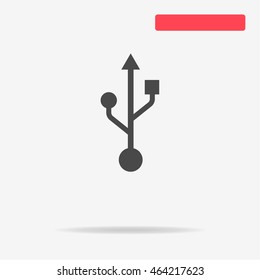Usb icon. Vector concept illustration for design.