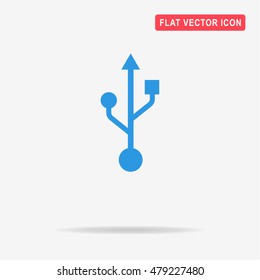 Usb icon. Vector concept illustration for design.