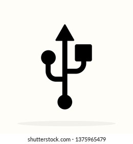 USB icon vector design isolated on white background