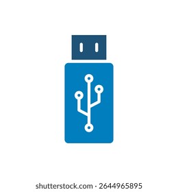 Design vetorial de ícone USB em estilo moderno