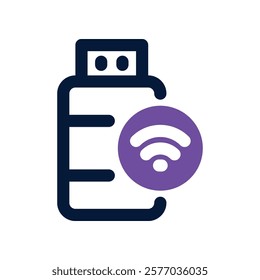 usb icon. vector dual tone icon for your website, mobile, presentation, and logo design.