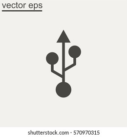 usb icon vector eps