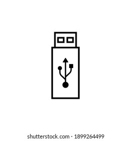 Usb icon vector. Flash disk icon vector