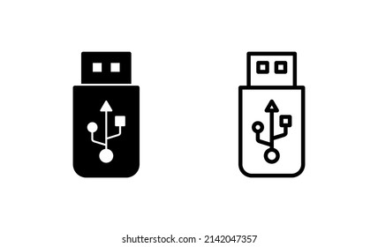 Usb icon vector. Flash disk sign and symbol. flash drive sign.