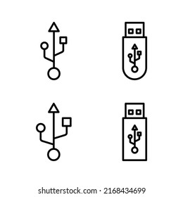 Usb icon vector. Flash disk sign and symbol. flash drive sign.