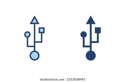 Usb icon vector. Flash disk sign and symbol. flash drive sign.