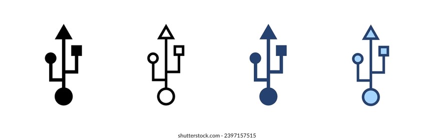 Usb icon vector. Flash disk sign and symbol. flash drive sign.