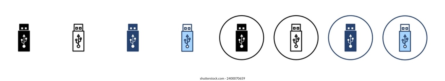 Usb icon vector. Flash disk sign and symbol. flash drive sign.