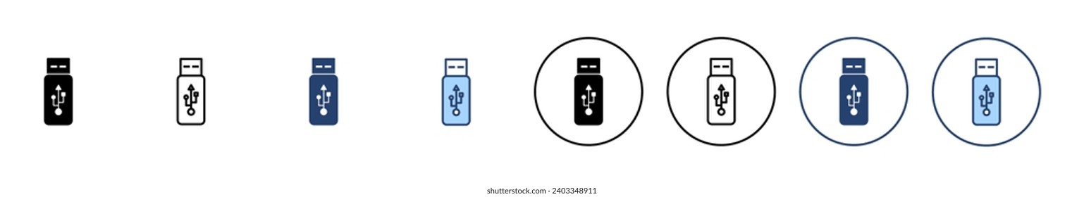 Usb icon vector. Flash disk sign and symbol. flash drive sign.