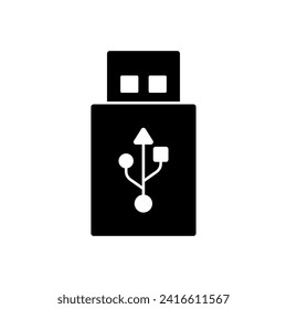 Usb icon vector. Flash disk icon vector