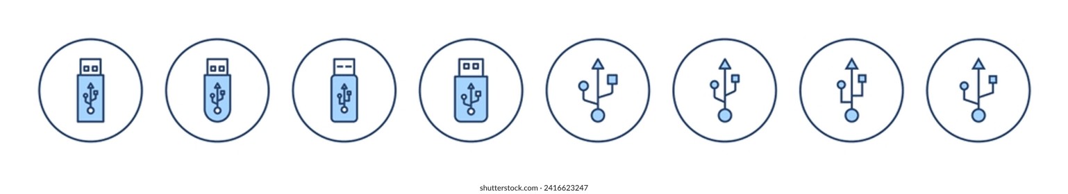 Usb icon vector. Flash disk sign and symbol. flash drive sign.