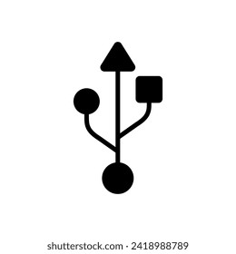 Usb icon vector. Flash disk icon vector
