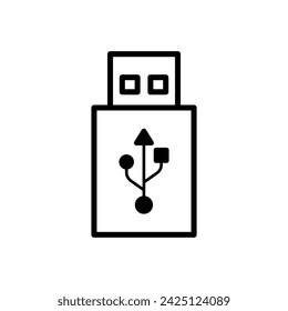Usb icon vector. Flash disk icon vector