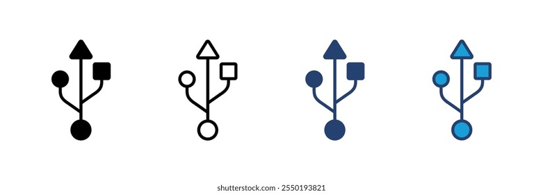 Usb icon vector. Flash disk icon vector