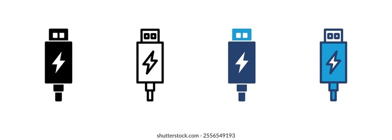 Usb icon vector. Flash disk icon vector
